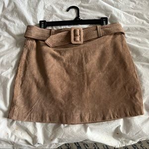 Blank NYC Belted Suede Skirt